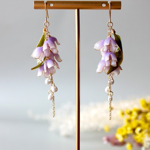 アクア パープル グラデーション ピアス ハワイ BellaAnela #649 アクア パープル グラデーション ピアス ハワイ BellaAnela #649