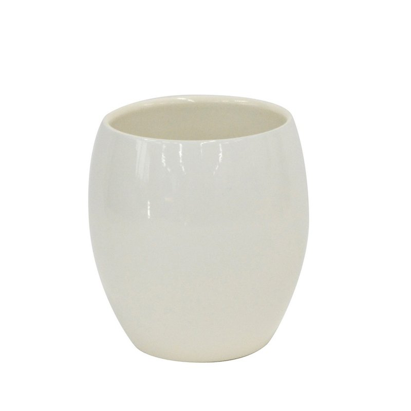 CB Japan 粉色佳人雙層不鏽鋼陶瓷茶杯280ml 珍珠白 - 茶具/茶杯 - 陶 白色