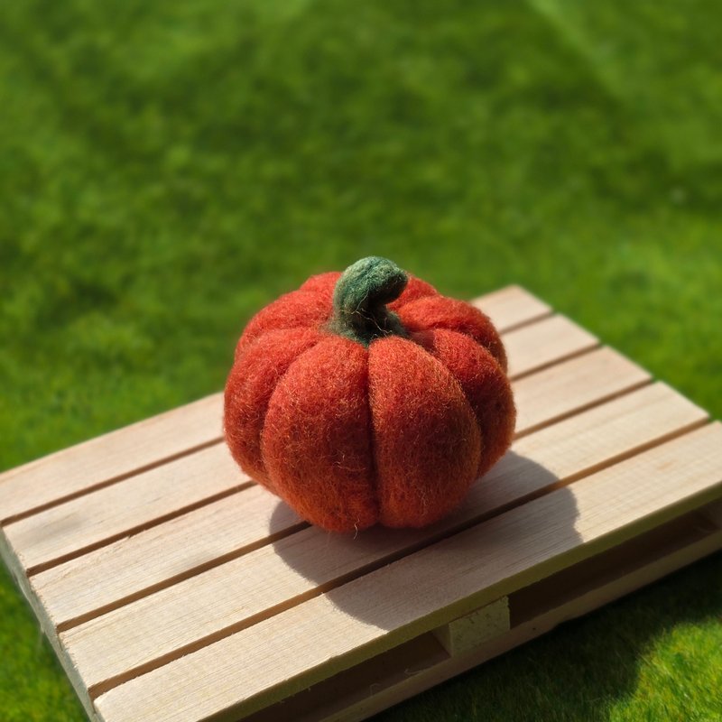 胖胖南瓜鑰匙圈 萬聖節 Halloween -好肥好好吃系列 - 鑰匙圈/鑰匙包 - 羊毛 紅色