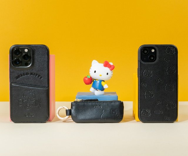 Hello Kitty コラボ限定モデル-革製キーリング付きコインケース Hello Kitty コラボ限定モデル-革製キーリング付きコインケース