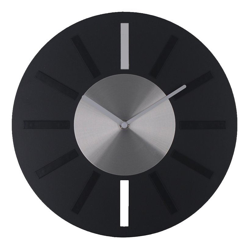 Mod - 木頭上的線條掛鐘(木頭) - 時鐘/鬧鐘 - 木頭 黑色