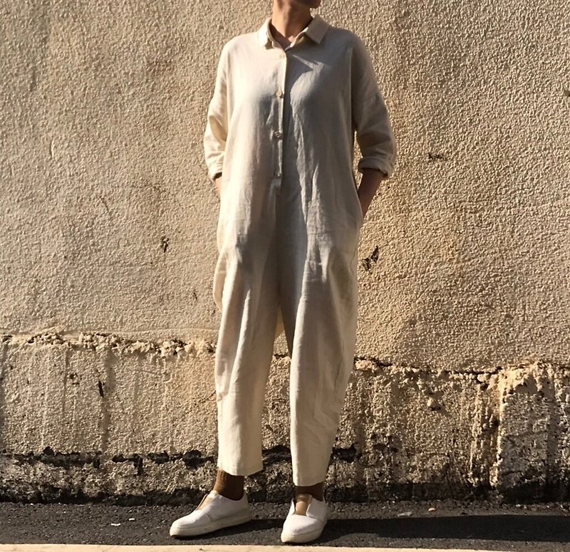 SIENNA JUMPSUIT original hemp linen jumpsuit S - จัมพ์สูท - ผ้าฝ้าย/ผ้าลินิน 