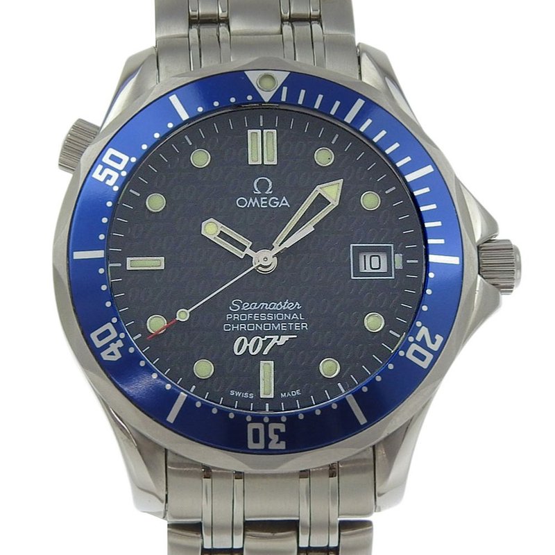 【日本直送】オメガ OMEGA シーマスター 007 ジェームスボンド 腕時計 2537.80 cal.1120 自動巻き SS ブラック文字盤 メンズ【中古】 - 女錶 - 不鏽鋼 黑色