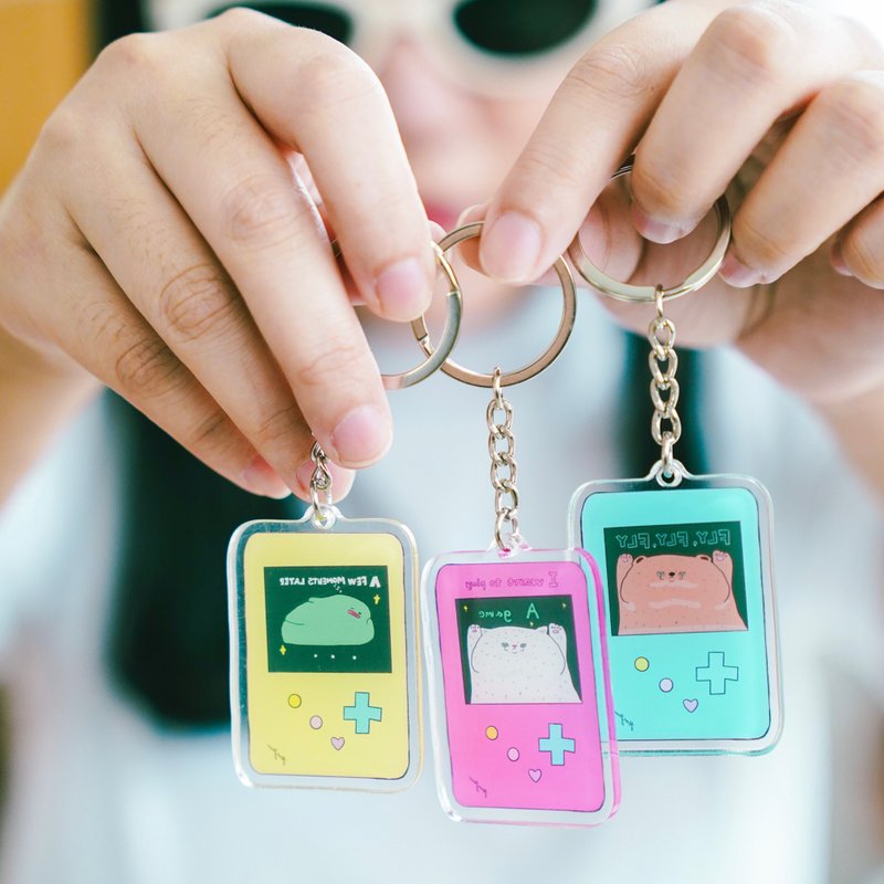 HanHan Gameboy keychain/3 styles - ที่ห้อยกุญแจ - พลาสติก 