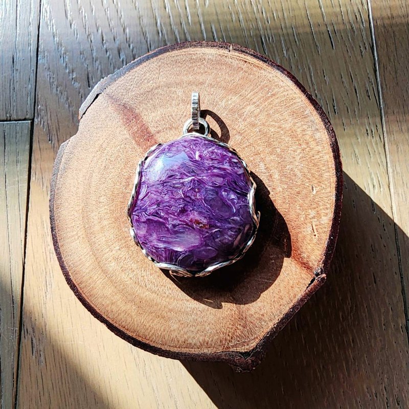 [Handmade by Qu Shuichen] Purple Dragon Crystal Sterling Silver Pendant - สร้อยคอ - เครื่องเพชรพลอย สีม่วง