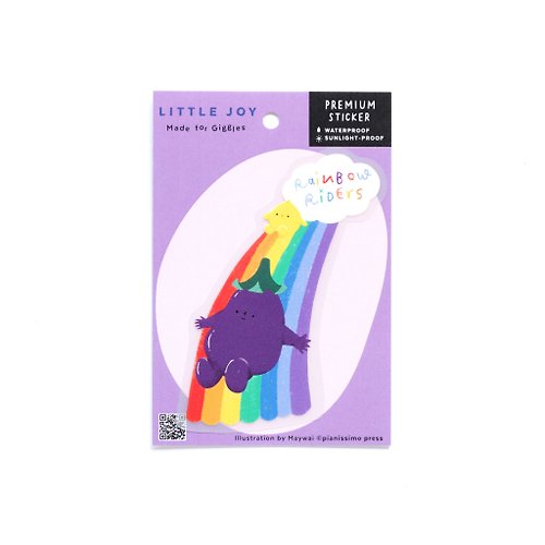 Pianissimo Press Premium Sticker - Little Joy - Rainbow Riders