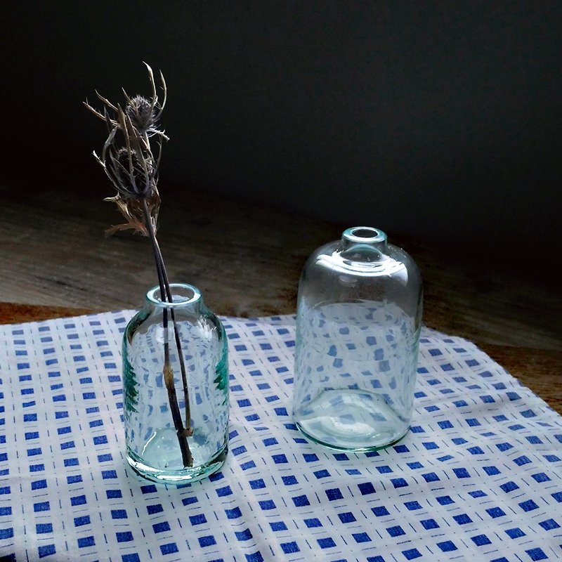 リサイクルガラスフラワーボトル (L) - 花瓶/陶器 - 玻璃 