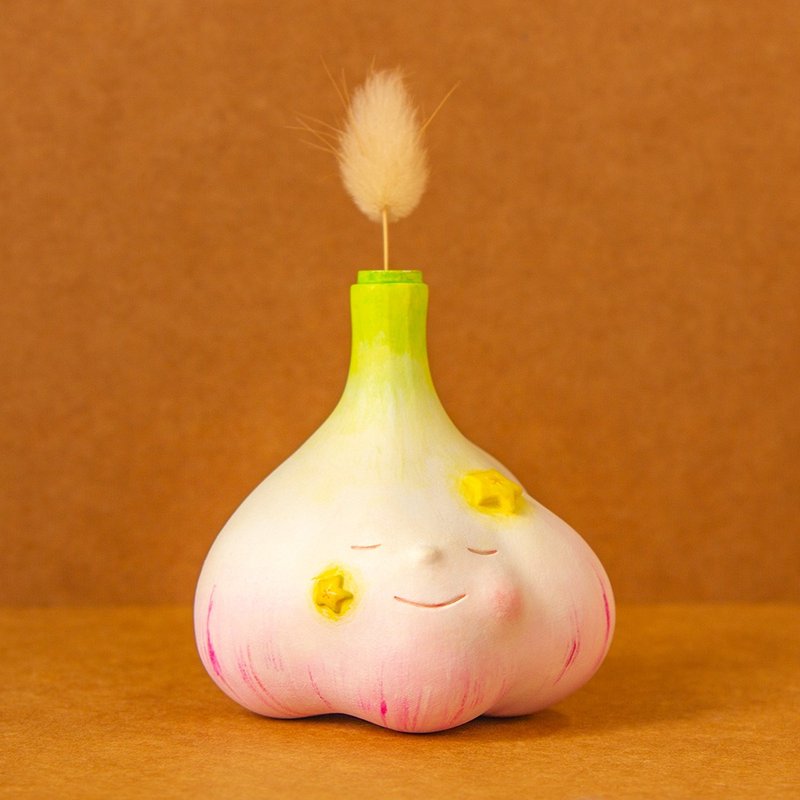 花瓶 花器 大蒜頭造型 藝術家製作 限量發售 - 花瓶/花器 - 水泥 