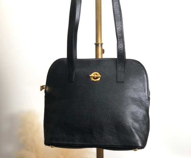 CELINE セリーヌ ヴィンテージ レザー ハンドバッグ トートバッグ 黒 日本直送 名牌中古包 】CELINE セリーヌ トートバッグ ブラック