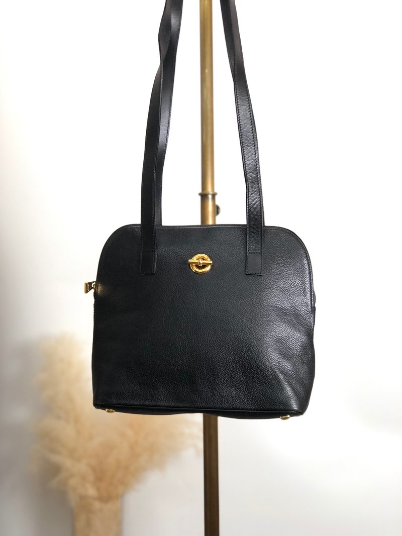 【 日本直送　名牌中古包 】CELINE セリーヌ トートバッグ ブラック マンテル レザー vintage ヴィンテージ オールド hvdkxg - 手提包/手提袋 - 真皮 黑色