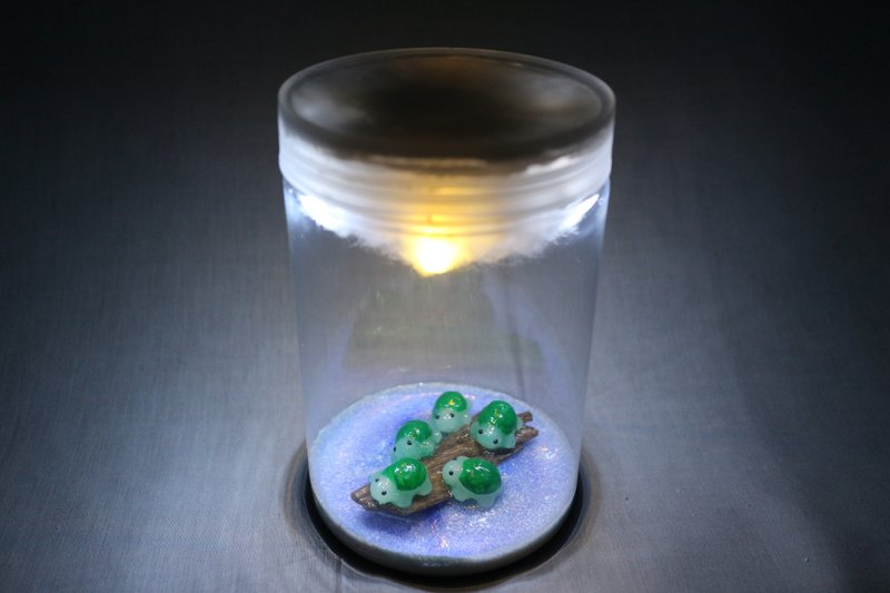 箱庭 healing lamp 泉の亀 - 燈具/燈飾 - 其他材質 綠色