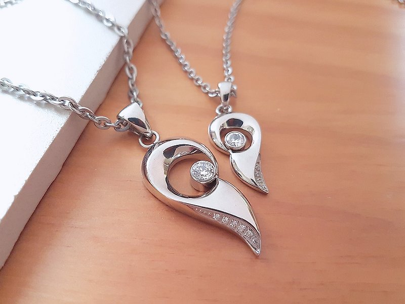 Stainless steel  pendant - Necklaces - Stainless Steel Silver