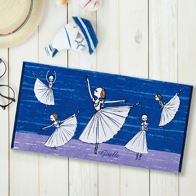 Yizhike Ballet | Giselle Ballet Towel - Towels - Cotton & Hemp Blue