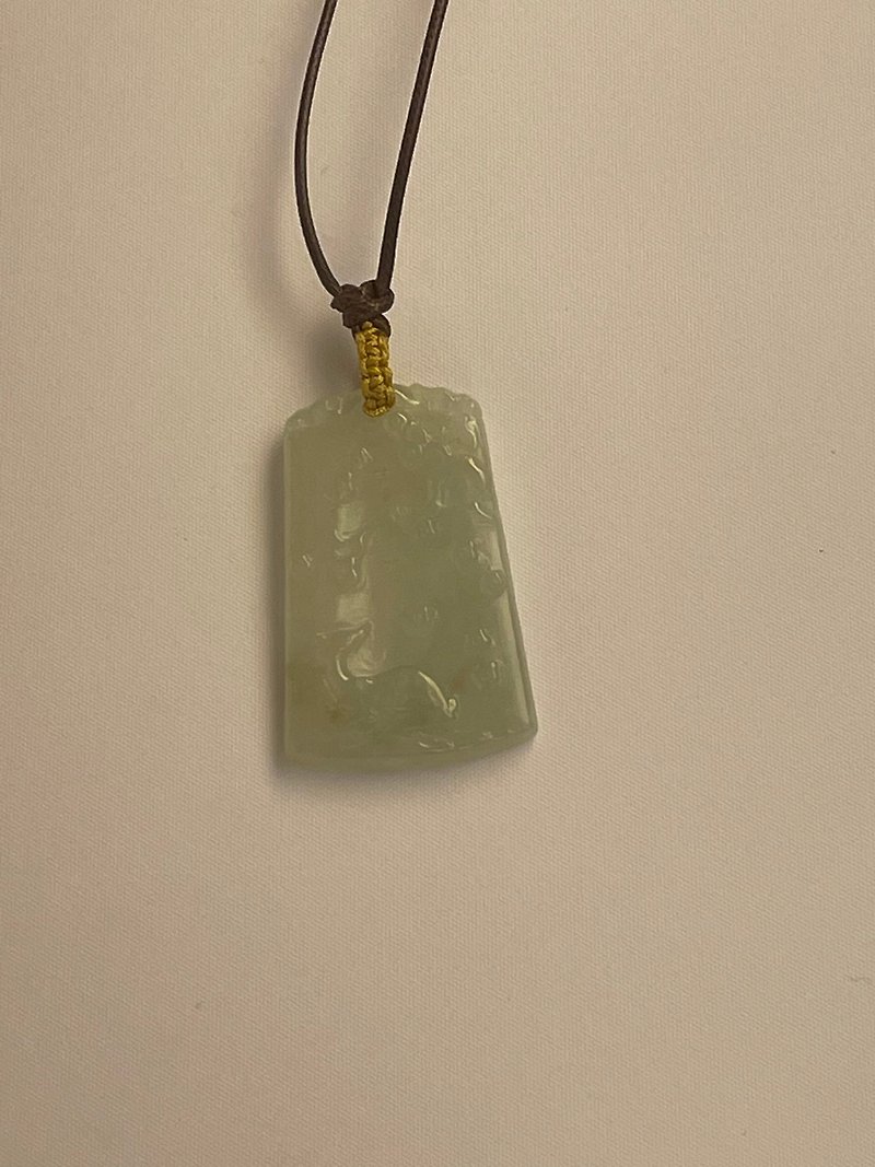 FeiCui Pendant Necklace Burma Jadeite Not Enhanced Natural Type A Jadeite - สร้อยคอ - หยก 