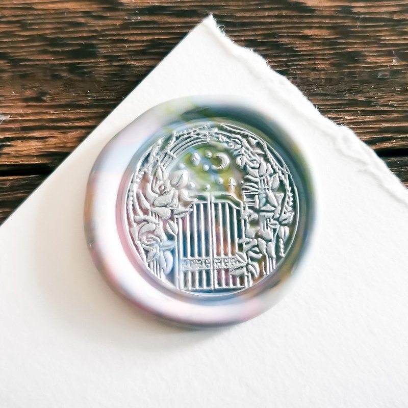 Stamp- Flower Gate Gift Exchange Sealing Wax Stamp Header - ตราปั๊ม/สแตมป์/หมึก - โลหะ 