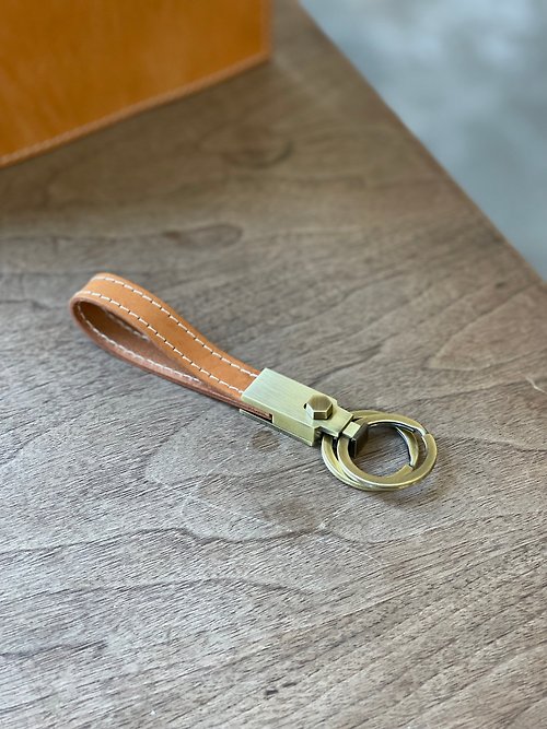 Mini5 leather craft life 【Mini5】雙圈 皮革鑰匙圈 / (縫線款)