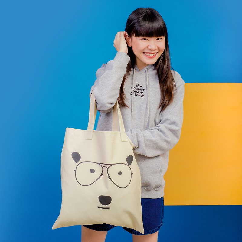 BEAR LOVE SUNSHINE, Changeable color tote bag - Messenger Bags & Sling Bags - Cotton & Hemp Khaki