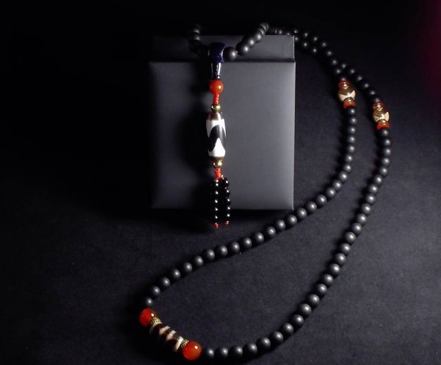 虎牙天珠 四線虎牙天珠・中ミニサイズ／約12×16mm前後 – 天然石の店