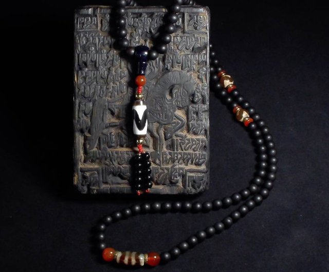 虎牙天珠 大虎牙天珠達絡虎牙天珠雙虎牙天珠南紅佛珠108顆土沉念珠心到位