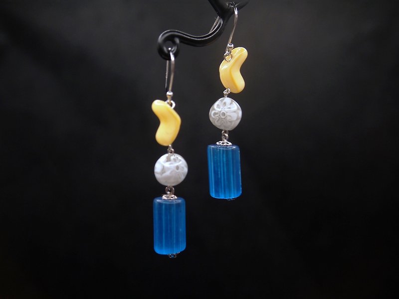 #GE206 Murano Glass Beads Earring - ต่างหู - แก้ว หลากหลายสี