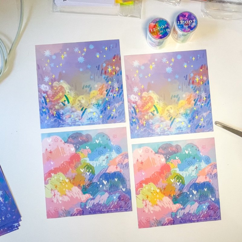 三款描圖紙 半透明 不透明色紙 摺紙色紙 手作色紙 拼貼素材紙組 - 其他 - 紙 多色