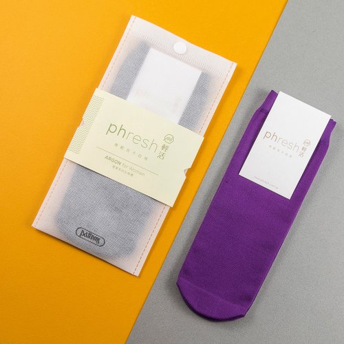 phresh 輕活 | 無輕而不自得 雅著 Argon - 女輕活短襪 - 鉬紫