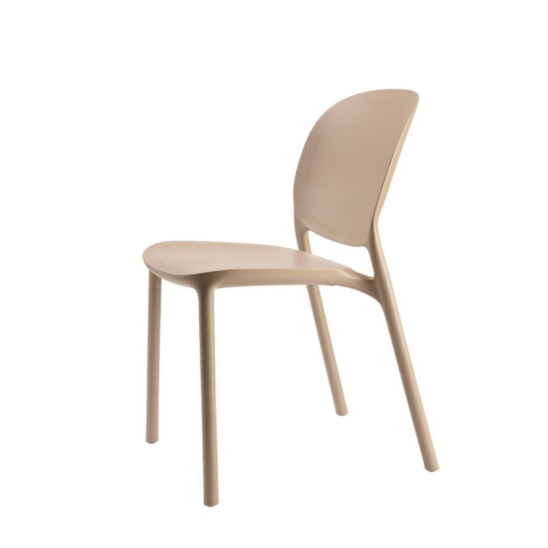 Hug Hug Chair Side Chair Cream Gray - Chairs & Sofas - Eco-Friendly Materials Khaki