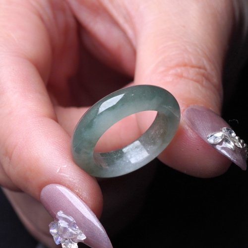 瓔珞珠寶盒 E.L.Jewelry Box 冰飄花翡翠戒指戒圈 | 國際12圍 | 天然緬甸玉翡翠A貨 | 送禮