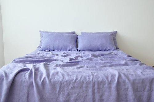 True Things Lavender linen flat sheet / Linen bedsheet / Softened stonewashed linen sheet