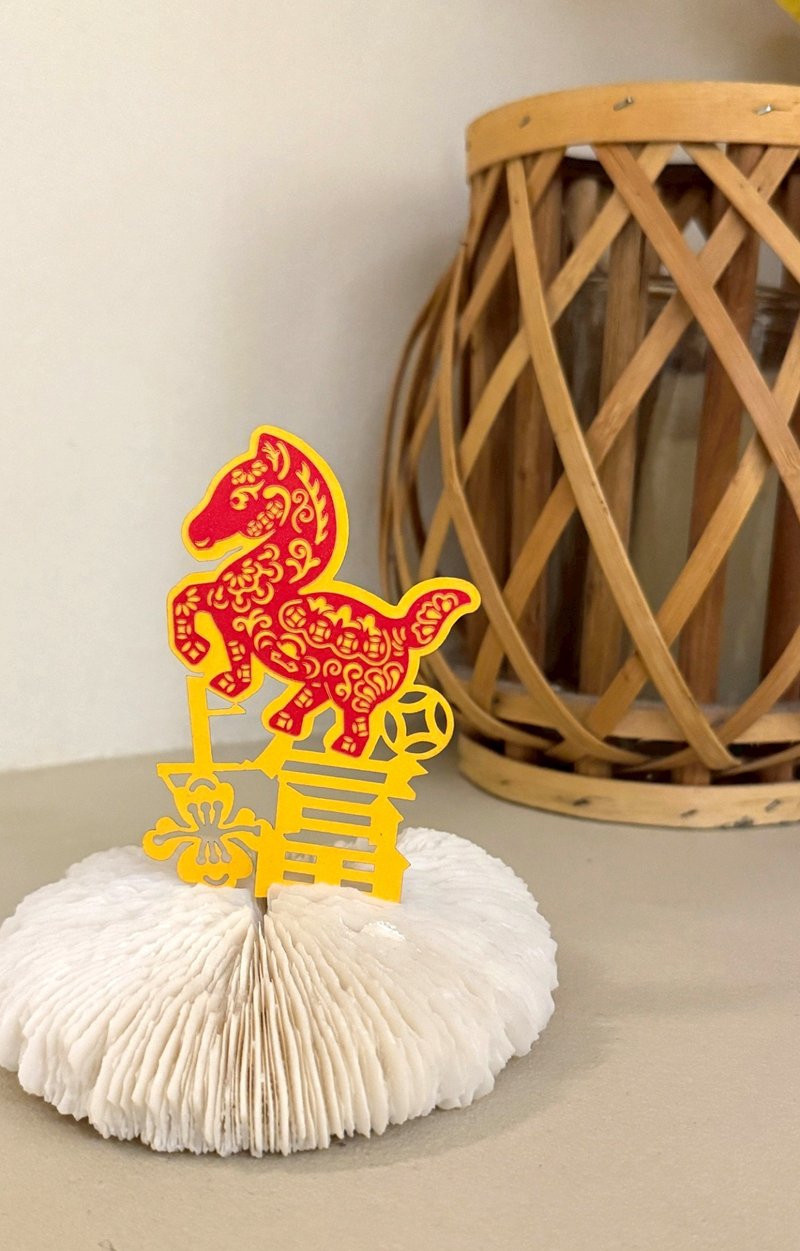 馬上富 裝飾 開運小物 書籤 - 卡片/明信片 - 紙 紅色