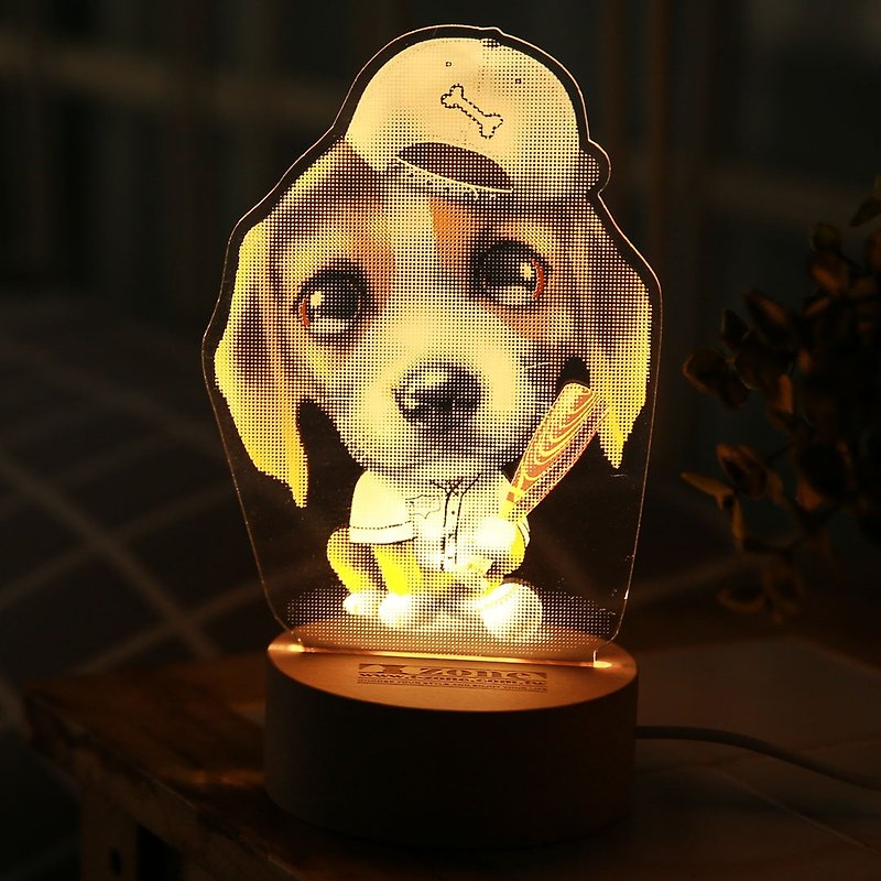 Baseball Beagle / 棒球米格魯 / led燈 - 燈具/燈飾 - 壓克力 