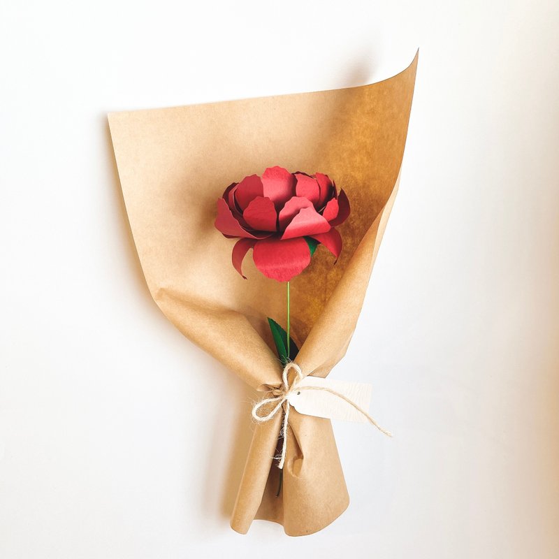 【Paper Bouquet】Paper carving material package - Wood, Bamboo & Paper - Paper Red