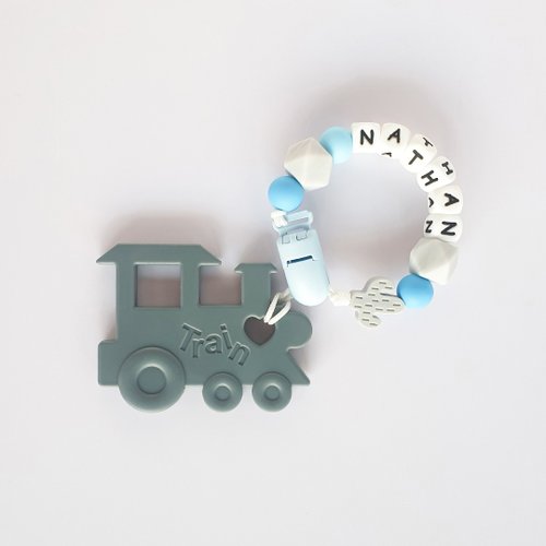 pink and blue 客製化 27公分 NATHAN 仙人掌 灰色火車固齒器