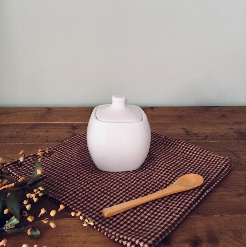 British import design MODERNN pure white coffee tea sugar bowl - Coffee Pots & Accessories - Pottery 