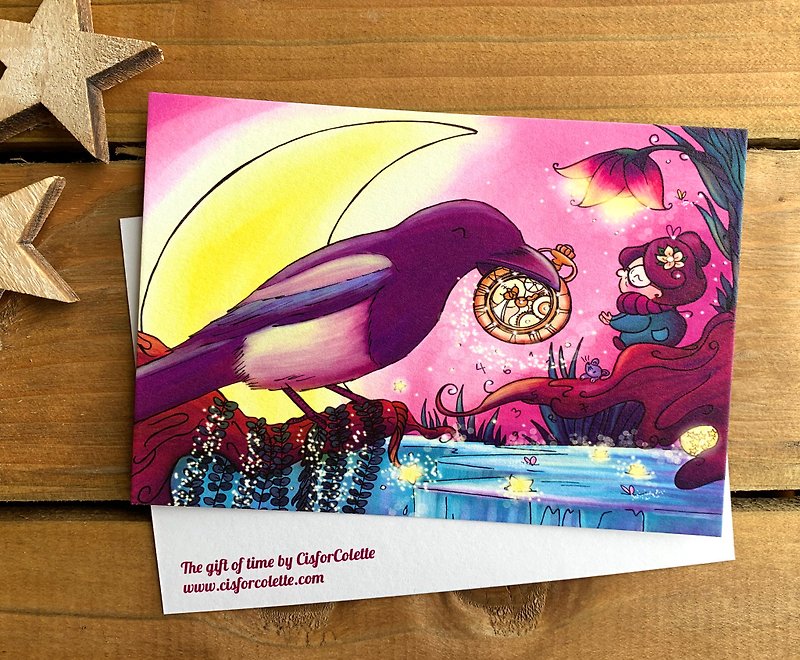 The gift of time postcard - การ์ด/โปสการ์ด - กระดาษ หลากหลายสี