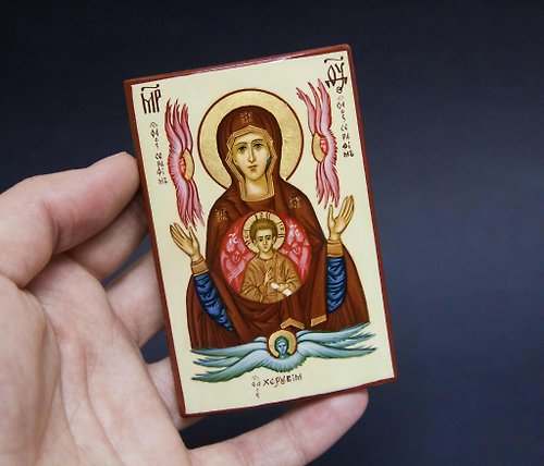 Orthodox small icons hand painted orthodox christian Virgin Mary icon, The Sing religious painting