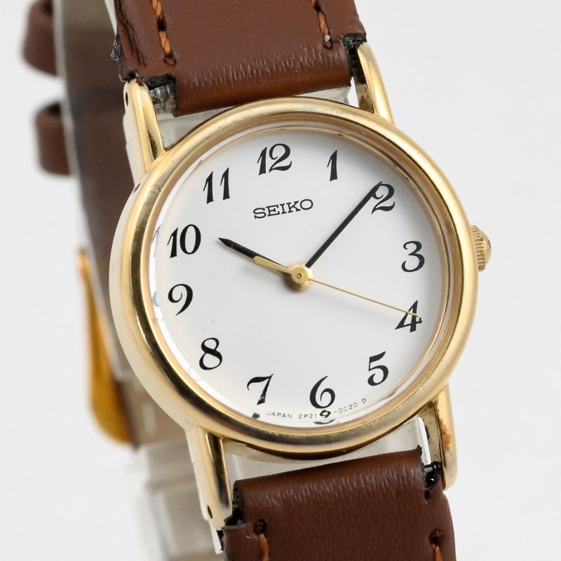 SEIKO 2P21-0A20 女性用腕時計 クォーツ 手錶 古董錶 復古手錶 電池交換済み - 女錶 - 不鏽鋼 