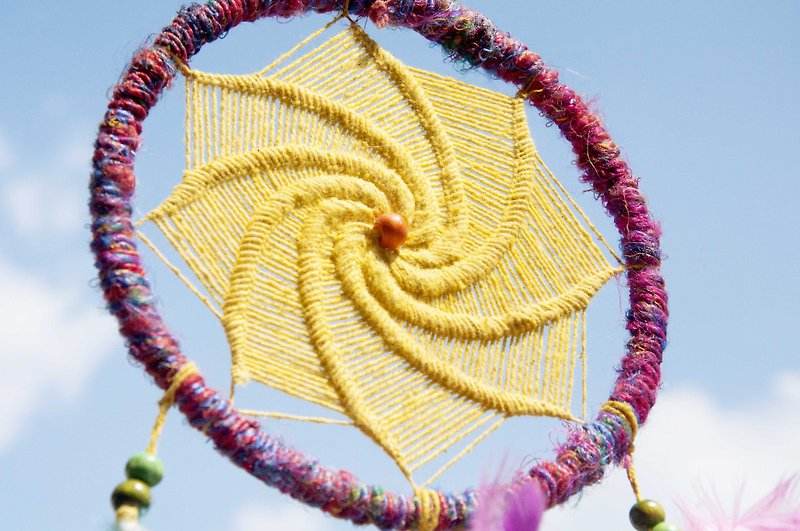 National wind hand-woven cotton Linen South American dream catcher charm dream Cather-Mandala Mandala - ของวางตกแต่ง - ผ้าไหม หลากหลายสี