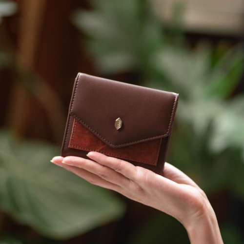 THAMON Milly Compact Wallet - Spice Brown