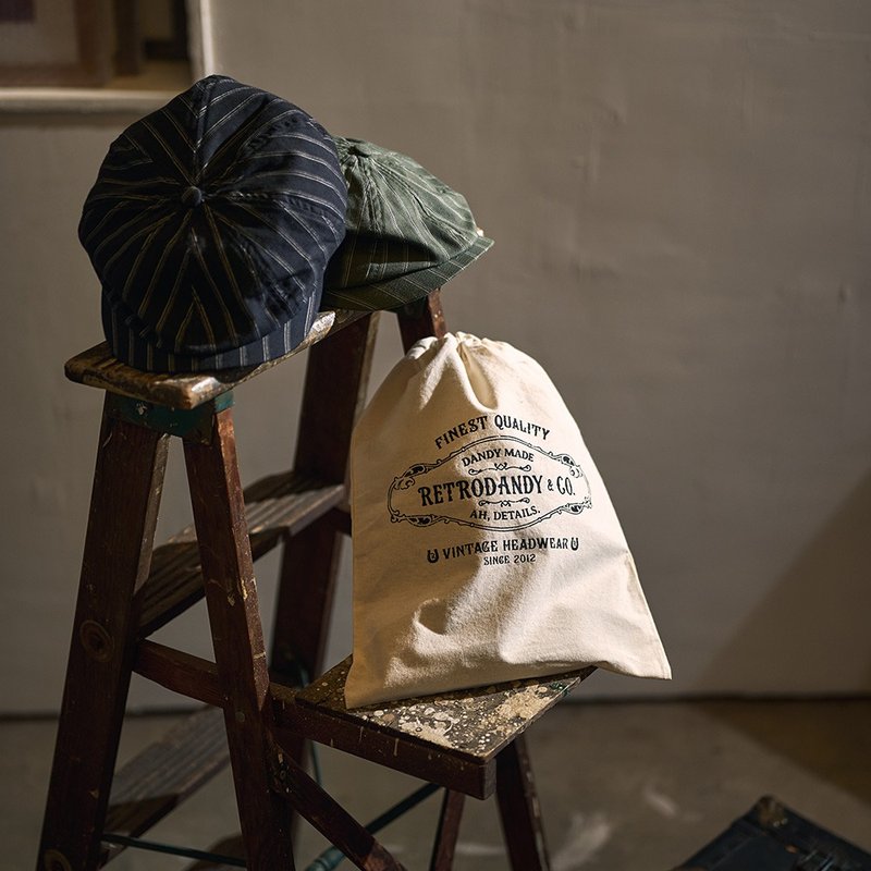 Stripe Hunting Cap - 帽子 - 棉．麻 
