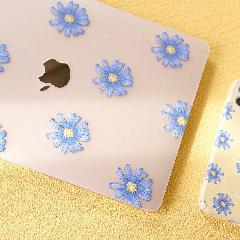 Blue Daisy MacBook Case - เคสแท็บเล็ต - พลาสติก สีใส