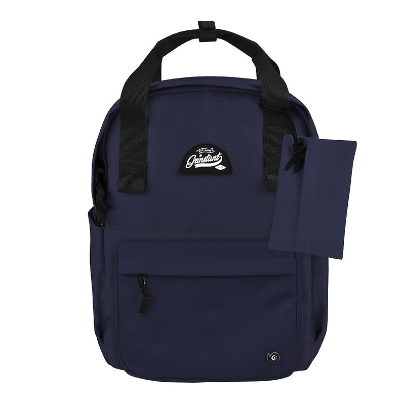 Grinstant Mix and Match Detachable 13" Backpack - Adventure Series (Navy Blue) - กระเป๋าเป้สะพายหลัง - เส้นใยสังเคราะห์ สีน้ำเงิน