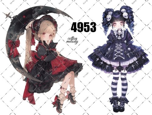 cotton-melody original sticker no.4953 人物ステッカー オリジナルステッカー オリジナル人物ステッカー 裝飾ステッカー cotton melody