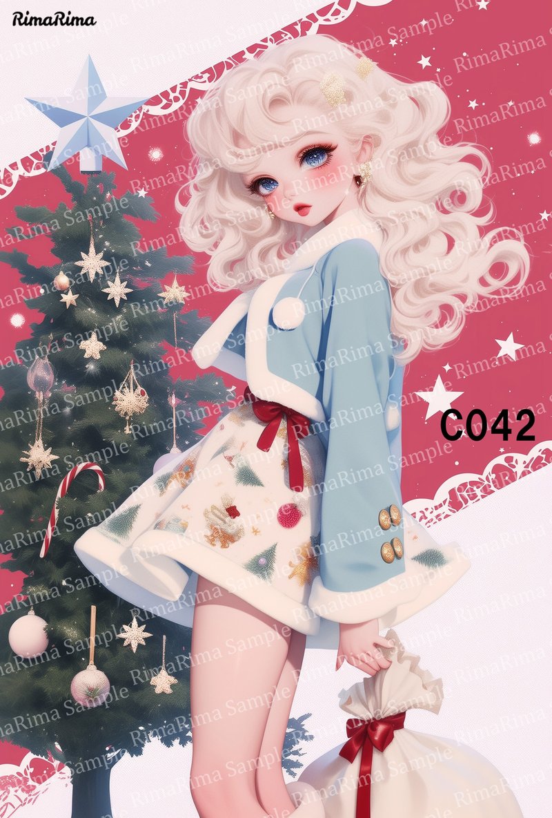 C042  オリジナルステッカー オリジナル人物ステッカー ステッカー シール りまりま  RimaRima - 貼紙 - 紙 