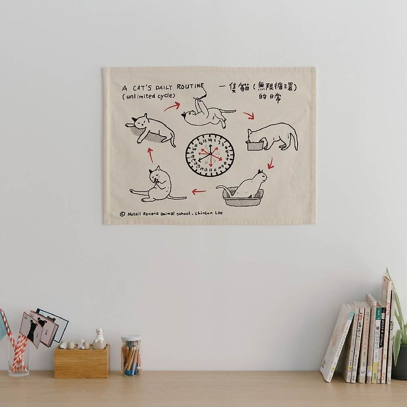 Cat's day hanging cloth - Posters - Cotton & Hemp 