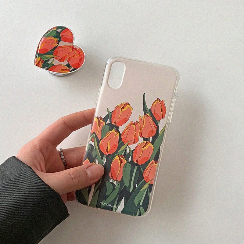 Mango Tulip 01_Jelly Hard Phone Case_MagSafe - 手機殼/手機套 - 其他材質 多色