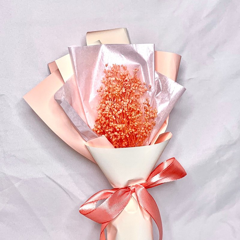 Wooden Gypsophila Small Bouquet - Playful Orange - Dried Flowers & Bouquets - Plants & Flowers 