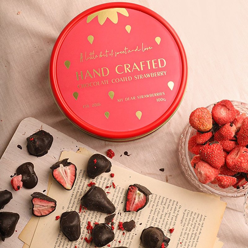【My Dear strawberries】手工薄層草莓巧克力 - 蛋糕/甜點 - 新鮮食材 紅色