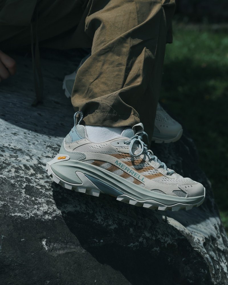 MERRELL MOAB SPEED 2 透氣登山健行越野鞋 女鞋-淺米咖色 - 女運動鞋/球鞋 - 其他材質 