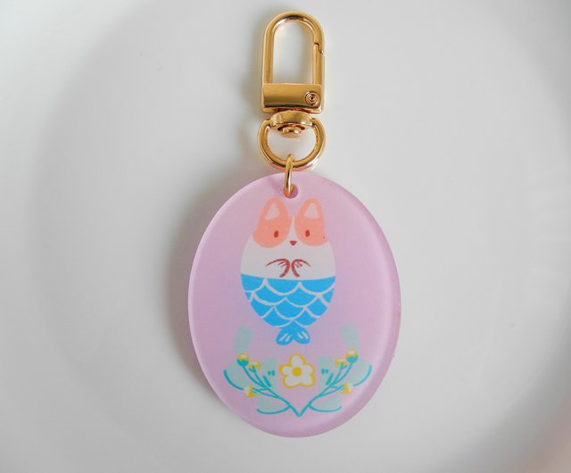 ゴージャススペース コーギー 魚 花 チャーム オーナメント